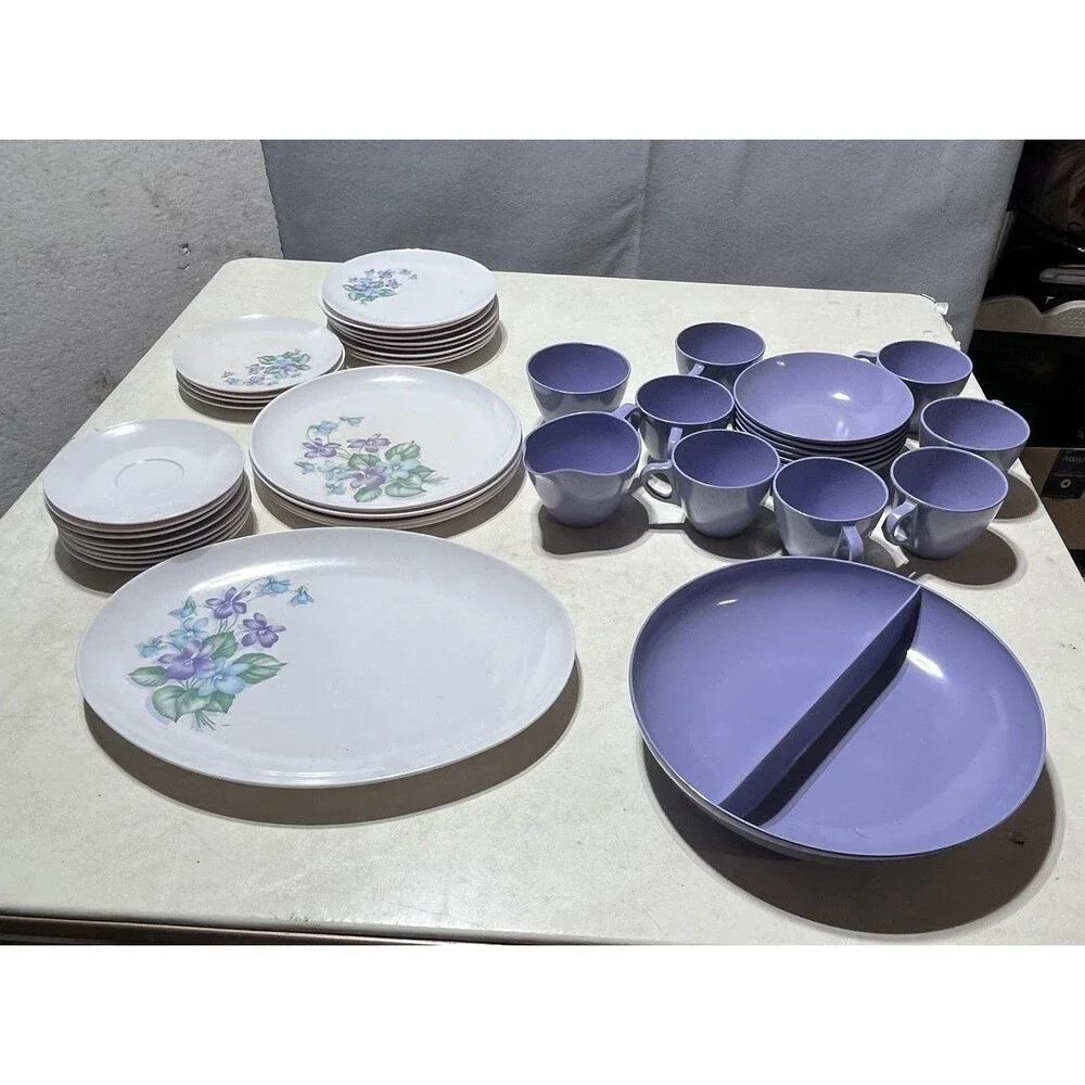 Sango Quadrille Atrium Dinnerware Set – Lavender Floral